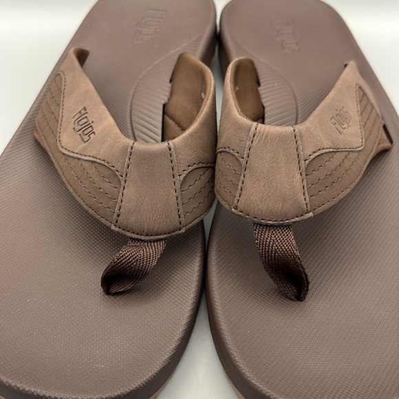 Flojos Brown Men’s Flip Flops size 12 new without tags - Picture 5 of 6